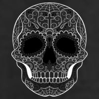 Sugar Skull Black & White Day of the Dead Cool Comfort Performance Bucket Hat