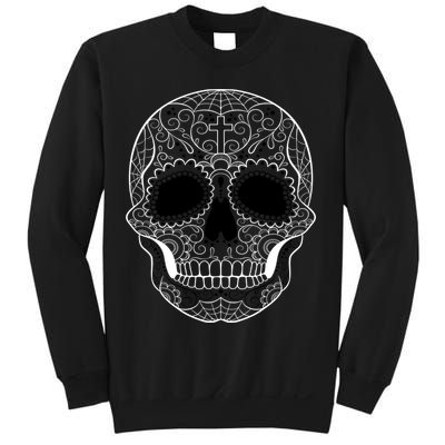 Sugar Skull Black & White Day of the Dead Sweatshirt
