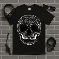 Sugar Skull Black & White Day of the Dead T-Shirt
