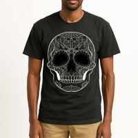 Sugar Skull Black & White Day of the Dead Tall T-Shirt
