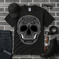 Sugar Skull Black & White Day of the Dead Tall T-Shirt