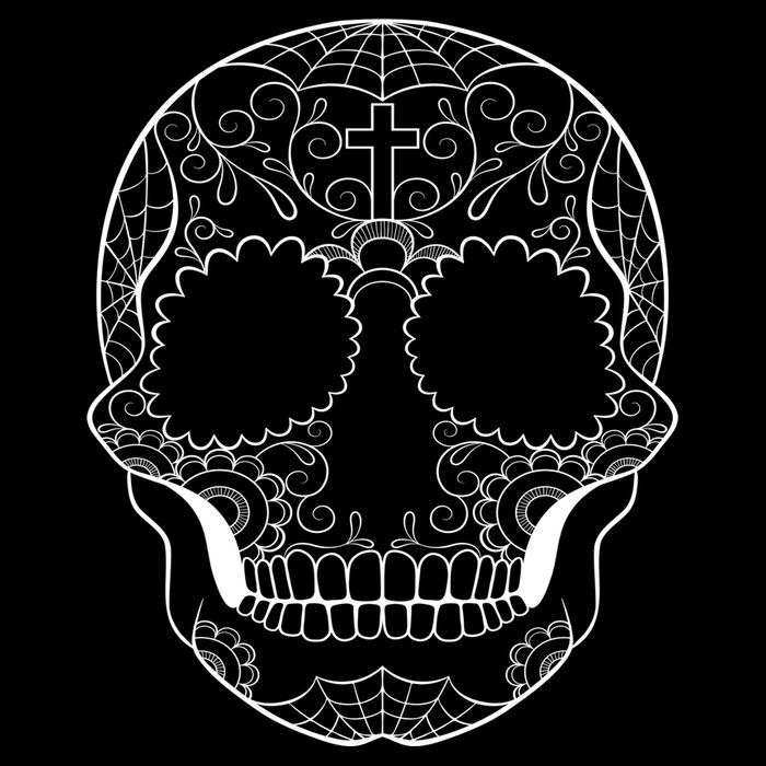 Sugar Skull Black & White Day of the Dead Mesh Reversible Basketball Jersey Tank