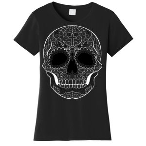 Sugar Skull Black & White Day of the Dead Women's T-Shirt