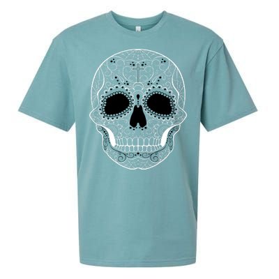 Sugar Skull Black & White Day of the Dead Sueded Cloud Jersey T-Shirt