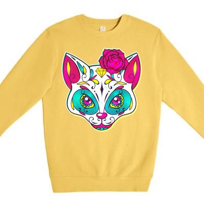 Sugar Skull Cat Premium Crewneck Sweatshirt