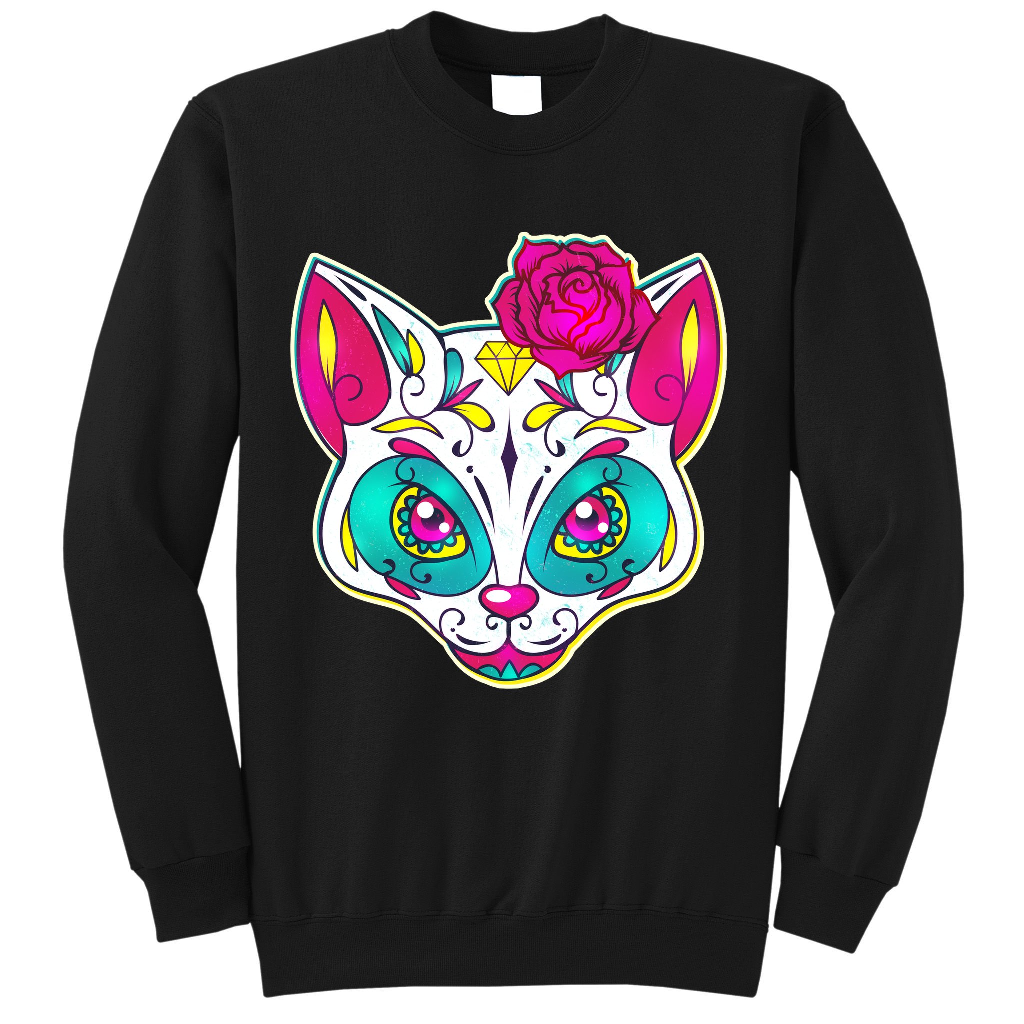Sugar Skull Cat Sweatshirt