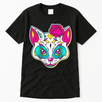Sugar Skull Cat Tall T-Shirt