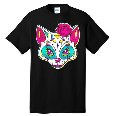 Sugar Skull Cat Tall T-Shirt