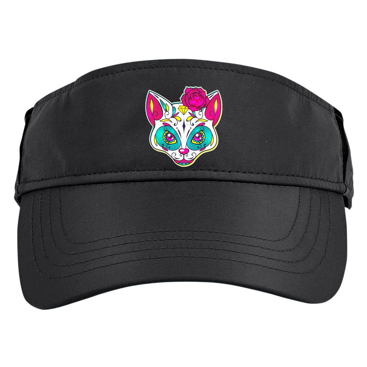 Sugar Skull Cat Adult Drive Performance Visor