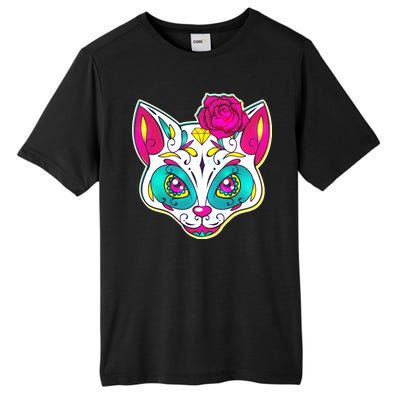 Sugar Skull Cat Tall Fusion ChromaSoft Performance T-Shirt