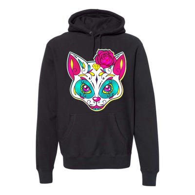 Sugar Skull Cat Premium Hoodie