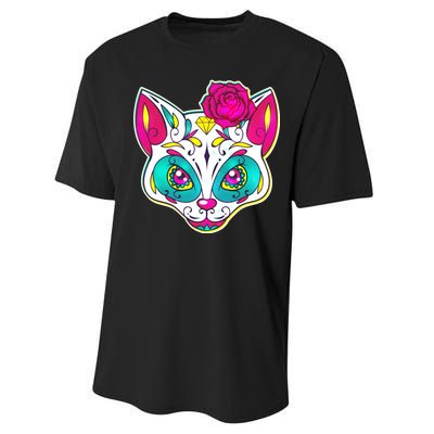 Sugar Skull Cat Performance Sprint T-Shirt