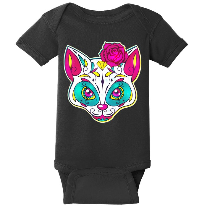 Sugar Skull Cat Baby Bodysuit