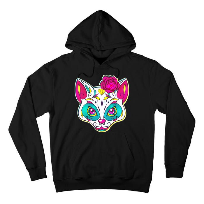 Sugar Skull Cat Tall Hoodie