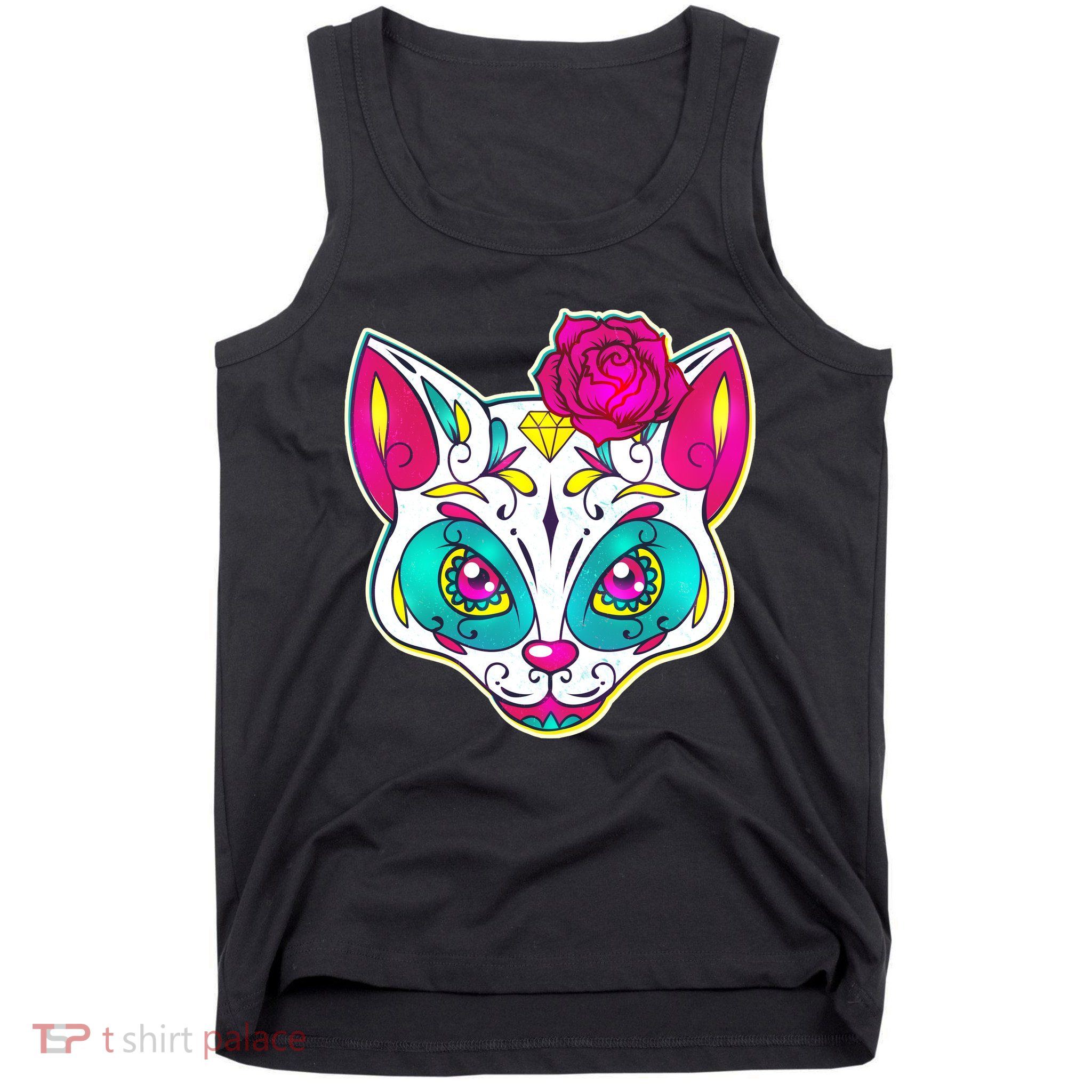 Sugar Skull Cat Tank Top