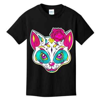 Sugar Skull Cat Kids T-Shirt