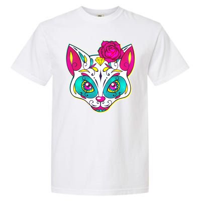 Sugar Skull Cat Garment-Dyed Heavyweight T-Shirt