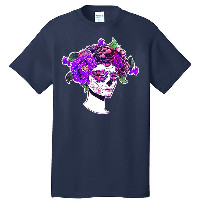 Sugar Skull Flower Girl Tall T-Shirt