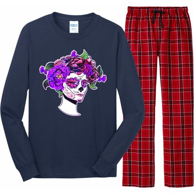 Sugar Skull Flower Girl Long Sleeve Pajama Set