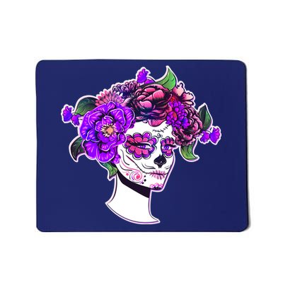 Sugar Skull Flower Girl Mousepad