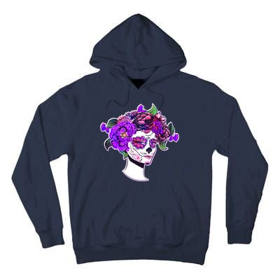 Sugar Skull Flower Girl Tall Hoodie