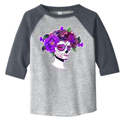 Sugar Skull Flower Girl Toddler Fine Jersey T-Shirt