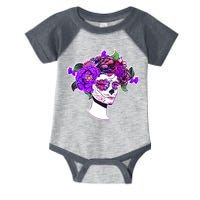 Sugar Skull Flower Girl Infant Baby Jersey Bodysuit