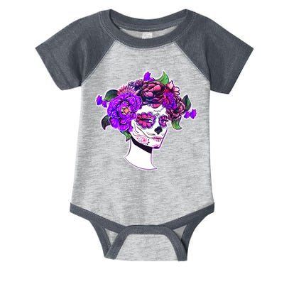 Sugar Skull Flower Girl Infant Baby Jersey Bodysuit