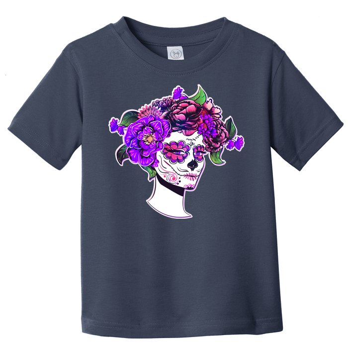 Sugar Skull Flower Girl Toddler T-Shirt