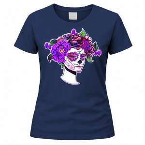 Sugar Skull Flower Girl Women's T-Shirt