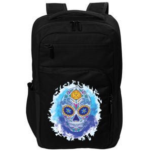 Sugar Skull Watercolor Impact Tech Backpack