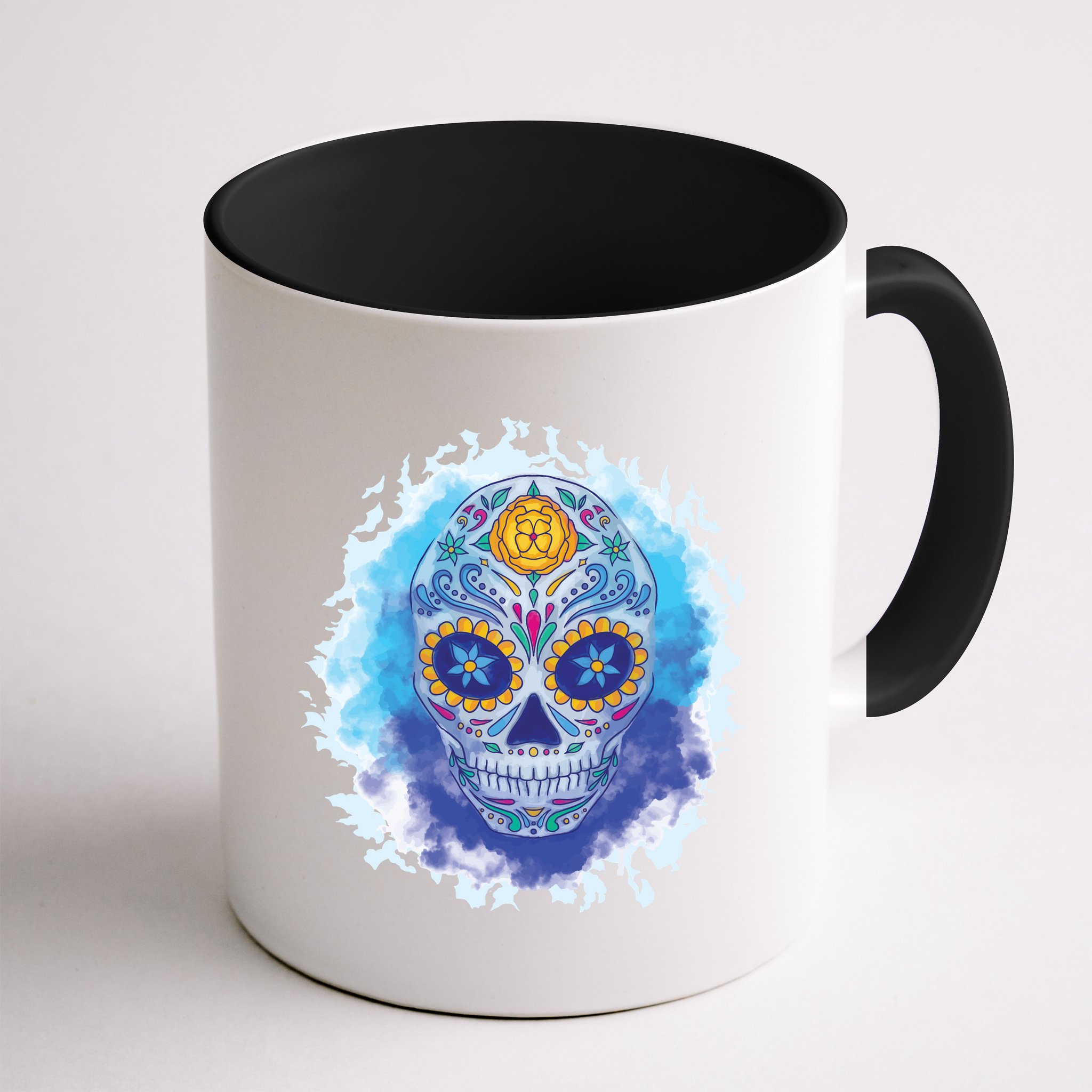 Sugar Skull Watercolor Mug