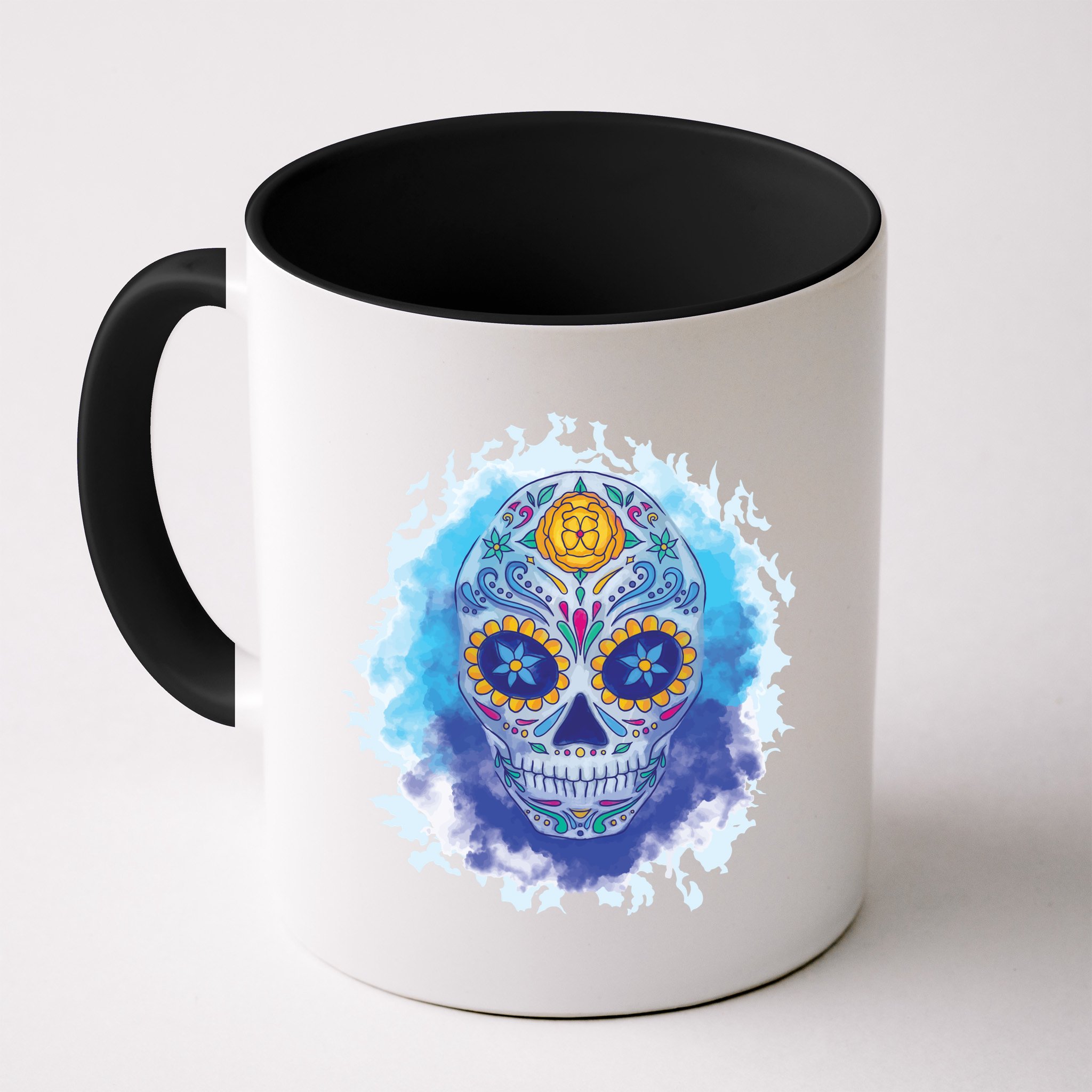 Sugar Skull Watercolor Mug