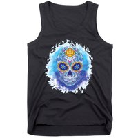 Sugar Skull Watercolor Tank Top