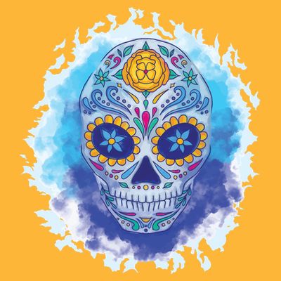 Sugar Skull Watercolor T-Shirt