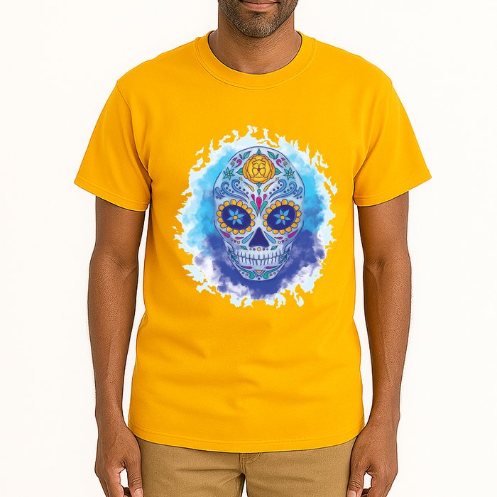 Sugar Skull Watercolor Tall T-Shirt