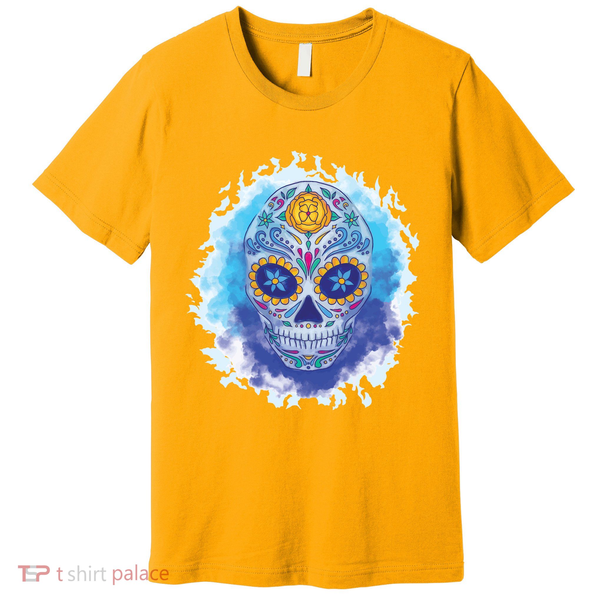 Sugar Skull Watercolor Premium T-Shirt