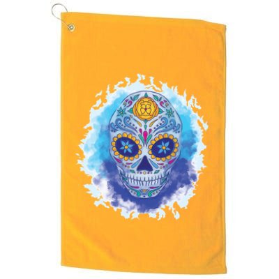 Sugar Skull Watercolor Golf Towel