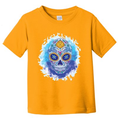Sugar Skull Watercolor Toddler T-Shirt