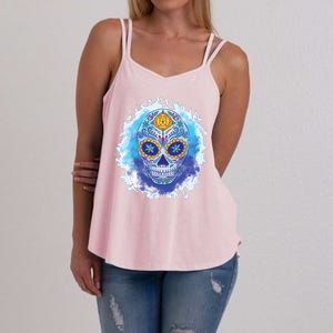 Sugar Skull Watercolor Women's Strappy Tank