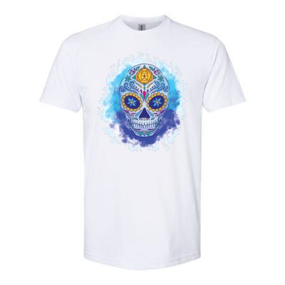 Sugar Skull Watercolor Softstyle® CVC T-Shirt