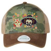 Sugar Skulls Day of the Dead Legacy Tie Dye Trucker Hat