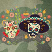 Sugar Skulls Day of the Dead Legacy Tie Dye Trucker Hat