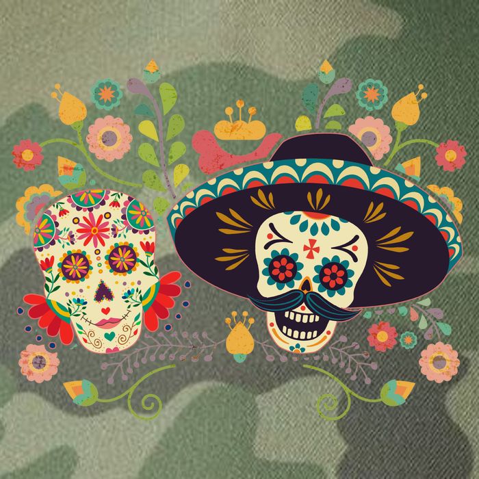 Sugar Skulls Day of the Dead Legacy Tie Dye Trucker Hat