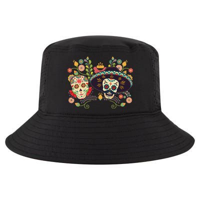 Sugar Skulls Day of the Dead Cool Comfort Performance Bucket Hat