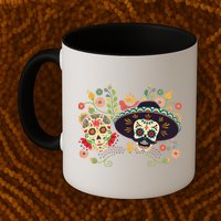 Sugar Skulls Day of the Dead Mug