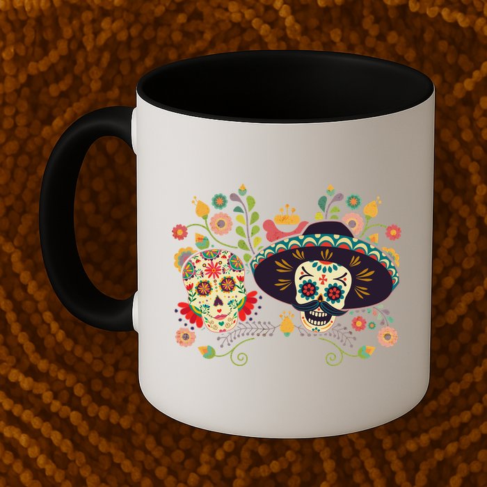 Sugar Skulls Day of the Dead Mug