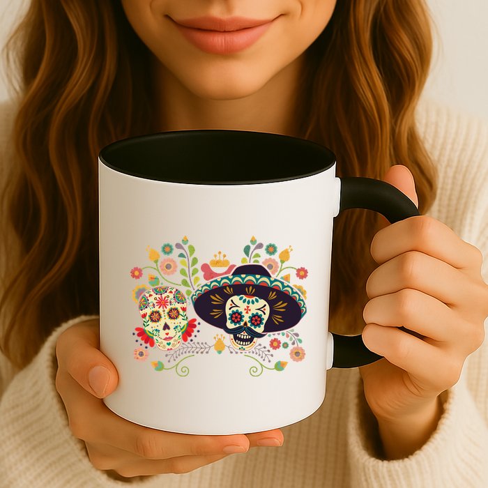 Sugar Skulls Day of the Dead Mug