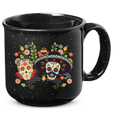 Sugar Skulls Day of the Dead 15oz Campfire Ceramic Mug