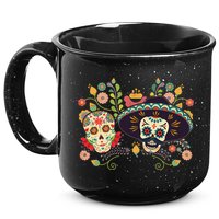 Sugar Skulls Day of the Dead 15oz Campfire Ceramic Mug